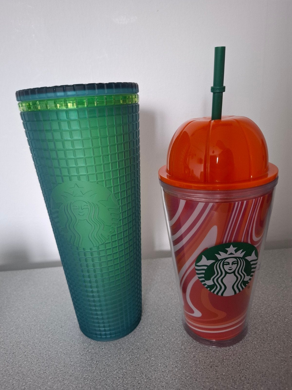 Starbucks Mountain Dew Groene Tumbler & pumpkin Spice latte, Ophalen of Verzenden