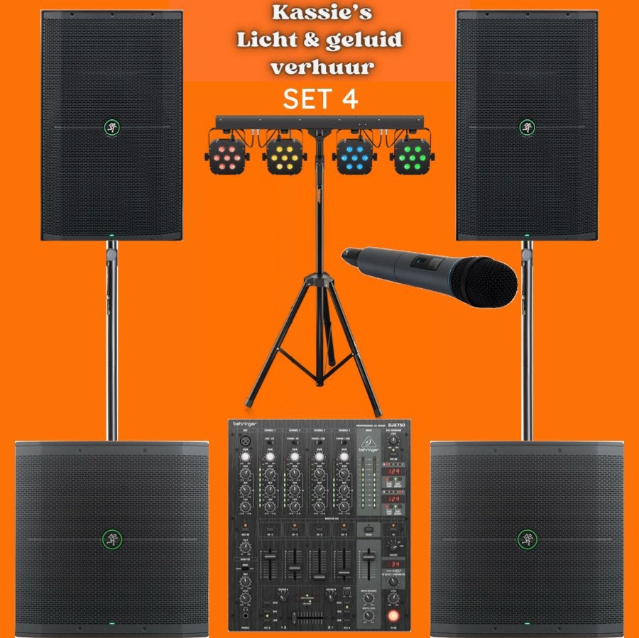 COMPLETE PARTY SET = GELUID + LICHT, Ophalen, Zo goed als nieuw