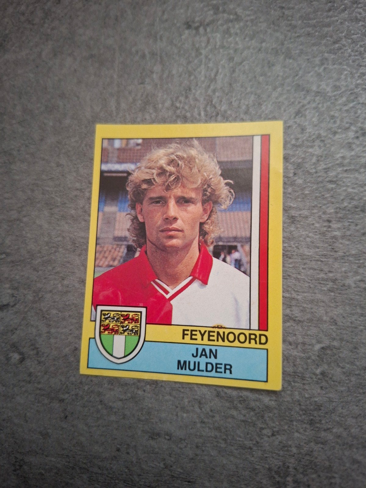 Panini sticker Voetbal 90. Jan Mulder Feyenoord., Ophalen of Verzenden, Zo goed als nieuw, Sticker