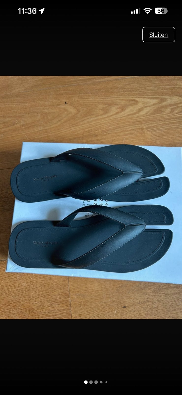 Maison Margiela style, slippers, Slippers, Verzenden, Zwart, Zo goed als nieuw