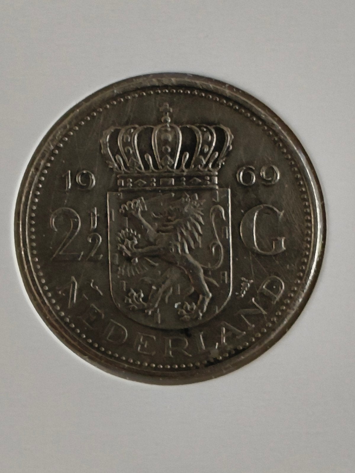 Nederland 2,5 gulden 1969, Verzenden, Koningin Juliana, 2½ gulden, Losse munt