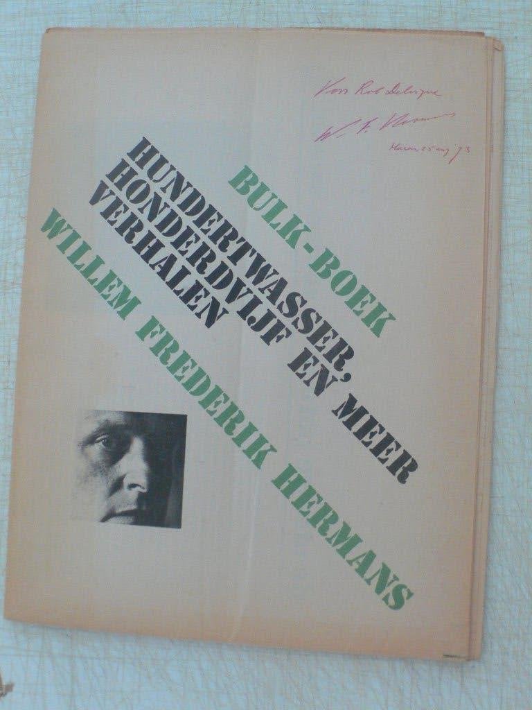 Gesigneerd: Willem Frederik Hermans - BulkBoek Hundertwasser, Willem Frederik Hermans, Ophalen of Verzenden, Zo goed als nieuw