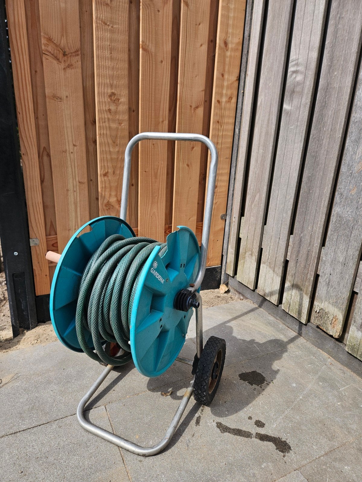 Gardena tuinslang + haspel, Tuin en Terras, Ophalen, Gebruikt, Tuinslang