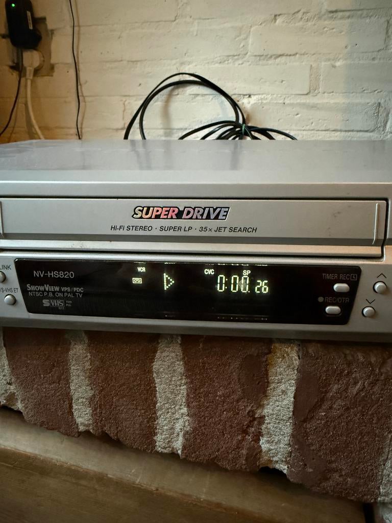 Panasonic NV-HS820 Super Drive VHS-speler met afstandsbedien, Panasonic, Ophalen of Verzenden, Zo goed als nieuw, Panasonic