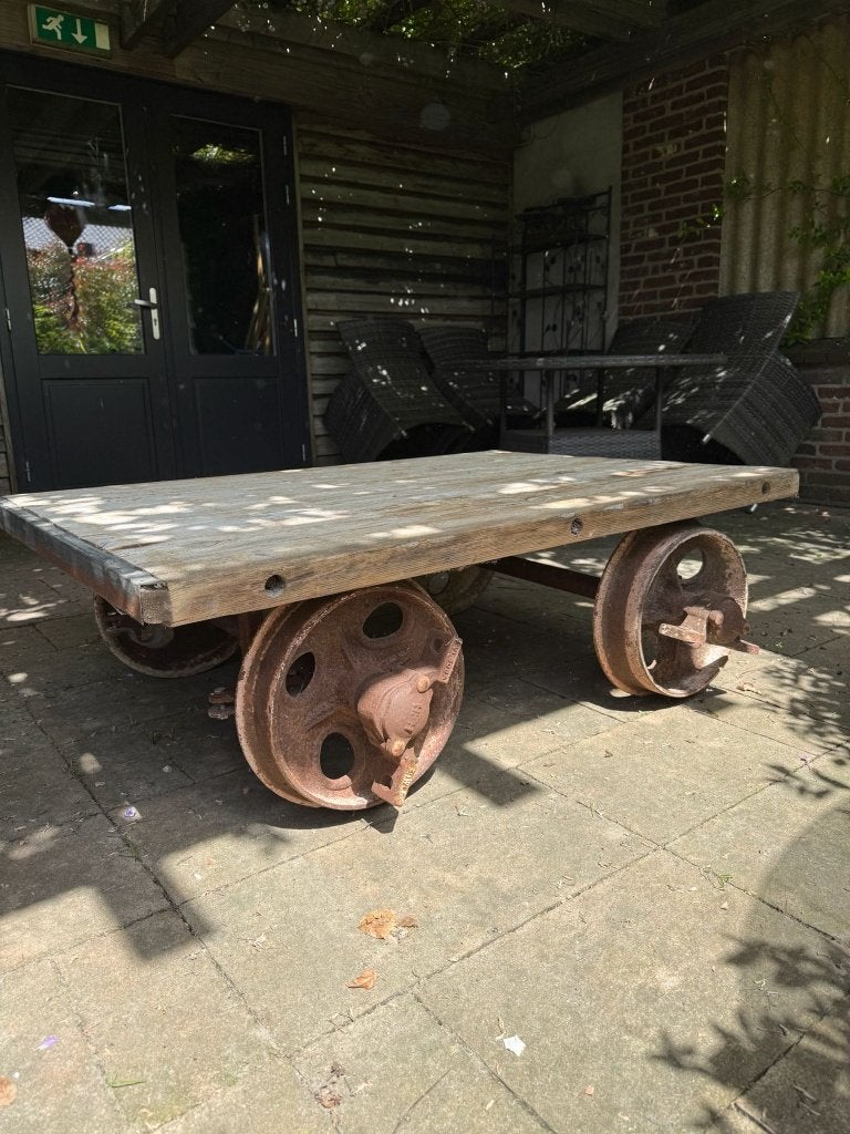 Tuintafel, Tuin en Terras, Ophalen, Gebruikt, Rechthoekig, Hout