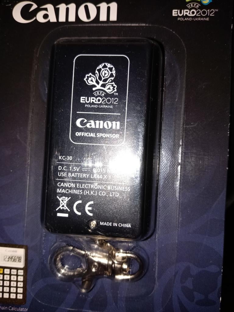Canon KC-30 UEFA EURO 2012 Rekenmachine Sleutelhanger, Ophalen, Nieuw