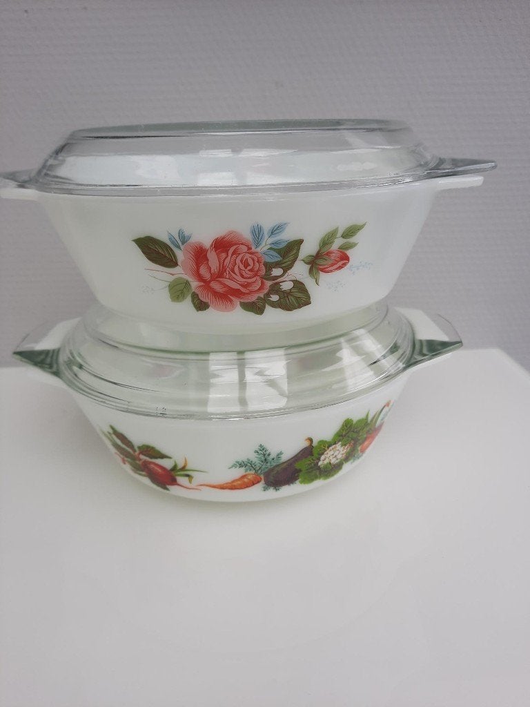 Vuurvaste oven schalen ( 4 stuks )  Pyrex Schott & Gen, Huis en Inrichting, Ophalen of Verzenden, Overige stijlen, Glas, Schaal of Schalen