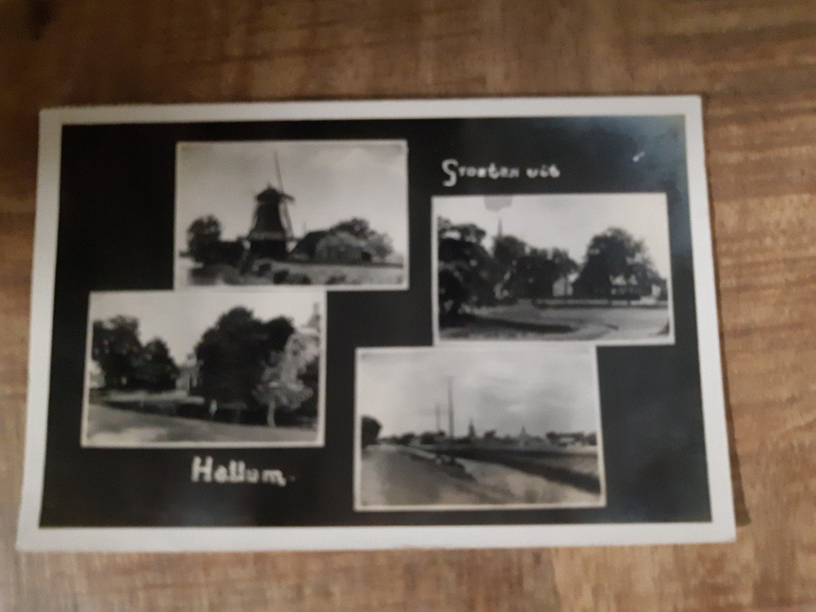 Ansichtkaart Hallum Groeten uit gelopen, Ophalen of Verzenden