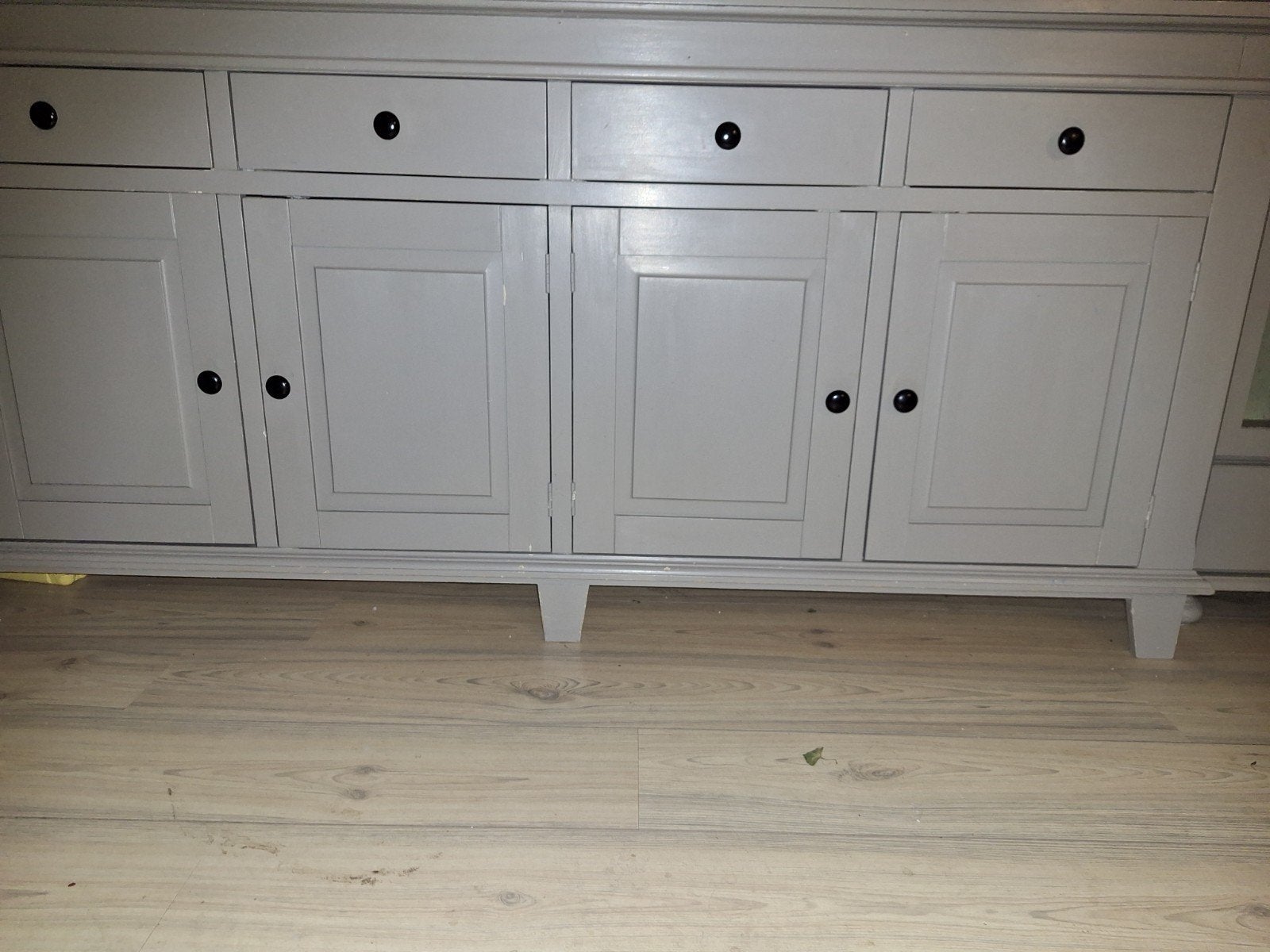 Salon- en vitrinekast set - grijs, Ophalen of Verzenden