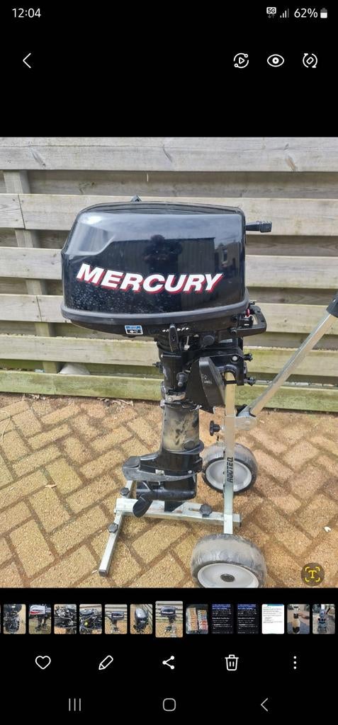 Onderdelen Mercury 6pk fourstroke, Ophalen, Zo goed als nieuw