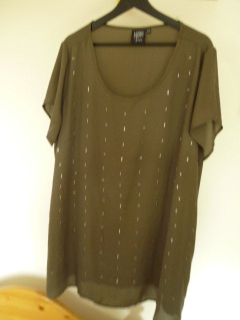 Ladies + Size shirt met korte mouw maat 54/56, Ophalen of Verzenden, Zo goed als nieuw, Groen, Shirt of Top