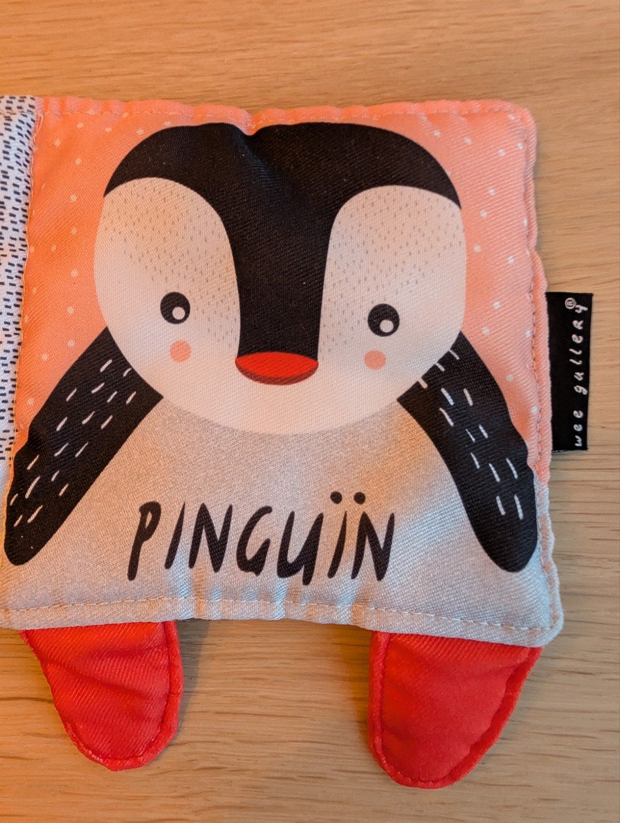 Wee Gallery Zacht Knisperboekje Pinguïn voor Baby's, Ophalen of Verzenden, Nieuw, Overige typen, Met geluid