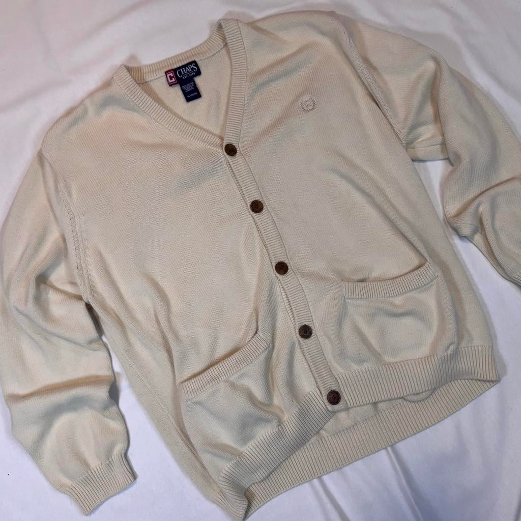 CHAPS Ralph Lauren Cardigan - Crème - Maat XL, Kleding | Heren, Truien en Vesten, Ophalen of Verzenden, Zo goed als nieuw, Maat 56/58 (XL)