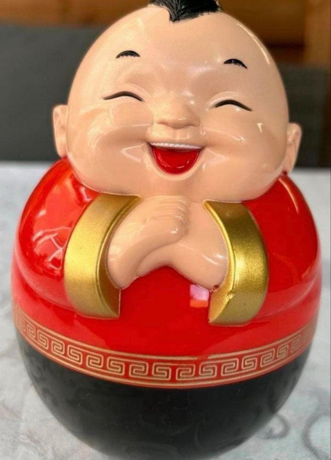 Vrolijke Chinese Spaarpot - Nieuw - 15 cm, Ophalen of Verzenden, Nieuw, Kunststof, Overige thema's
