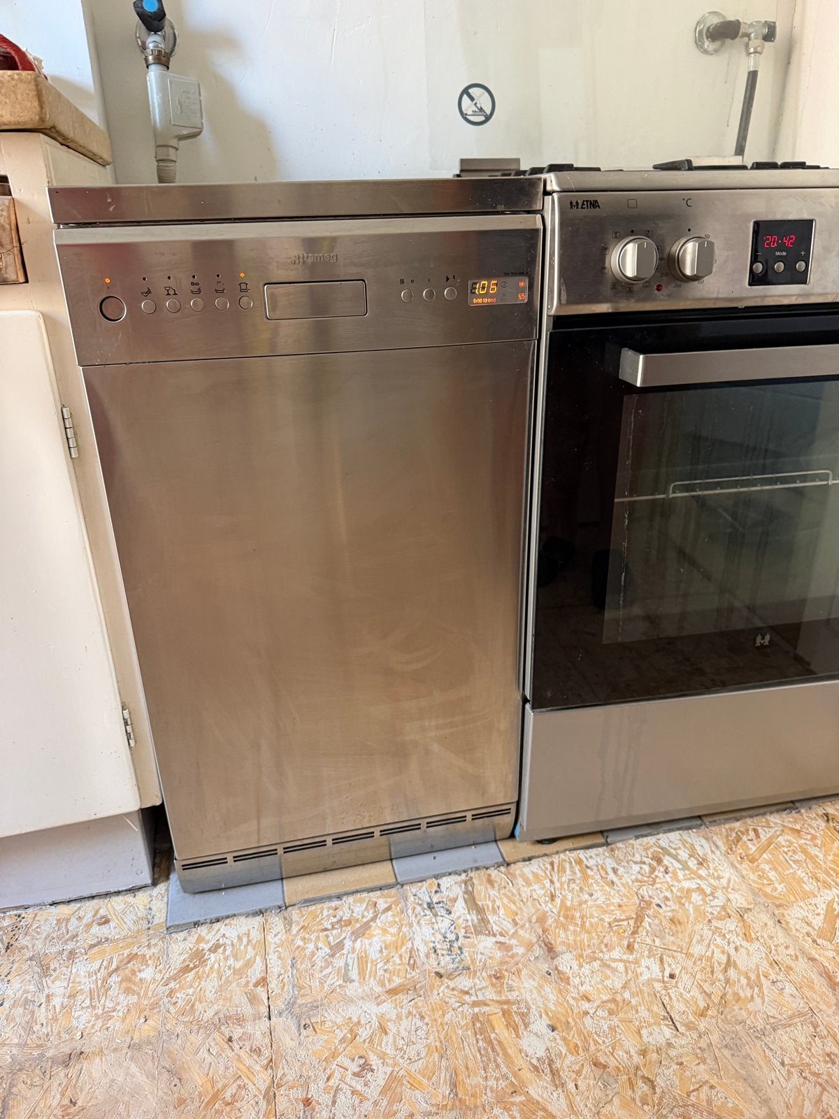 Smeg Vrijstaande Vaatwasser - RVS - Goede staat, Ophalen, Gebruikt, 85 tot 90 cm, 45 tot 60 cm
