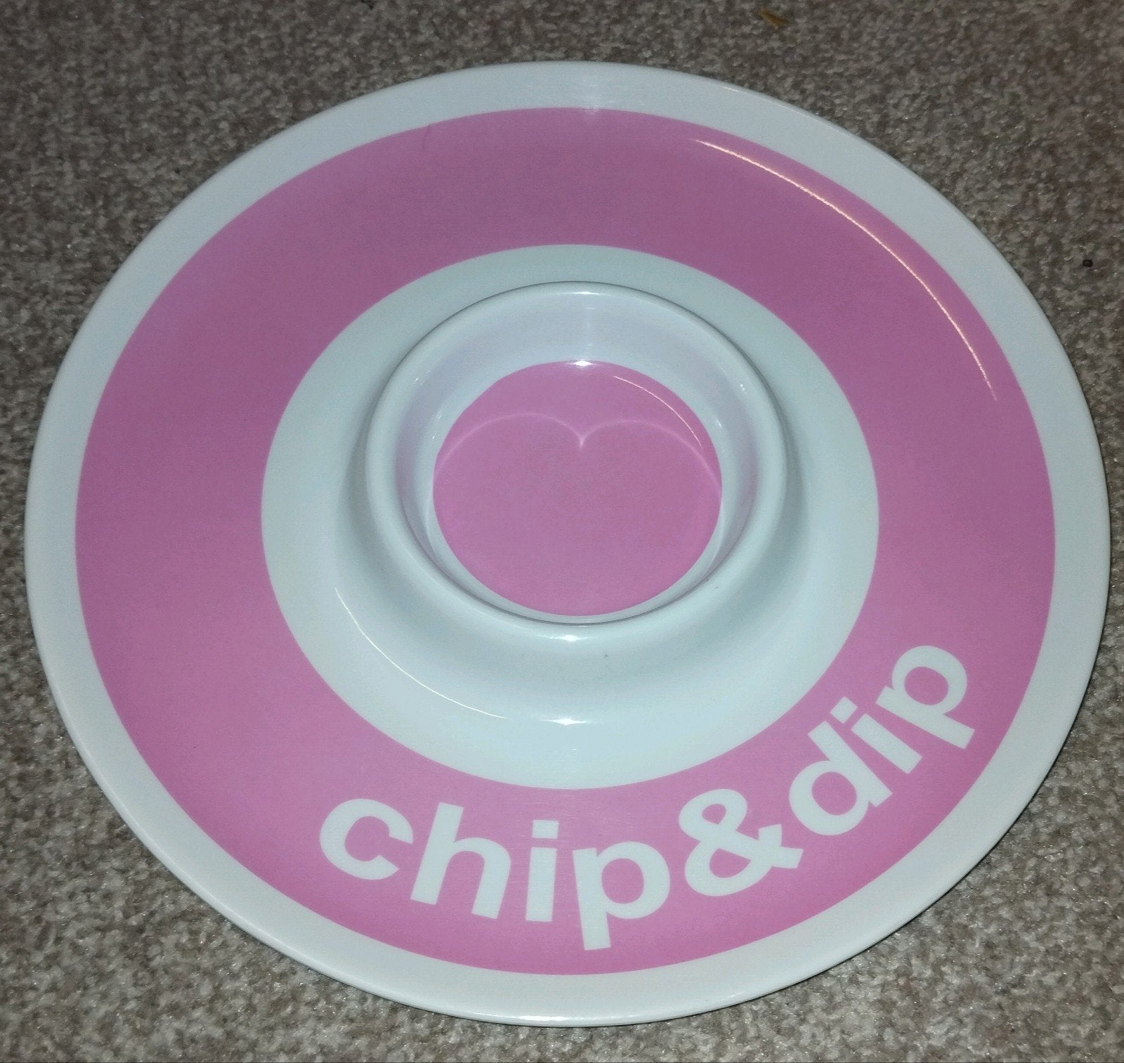 Roze chip & dip schaal, Overige typen, Ophalen of Verzenden, Zo goed als nieuw, Roze