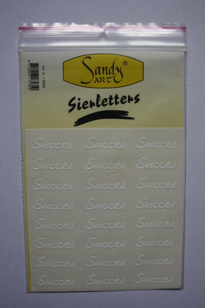 8 st. Sandy-art succes sierstickers wit 8507, Ophalen of Verzenden, Nieuw, Overige thema's, Overige typen