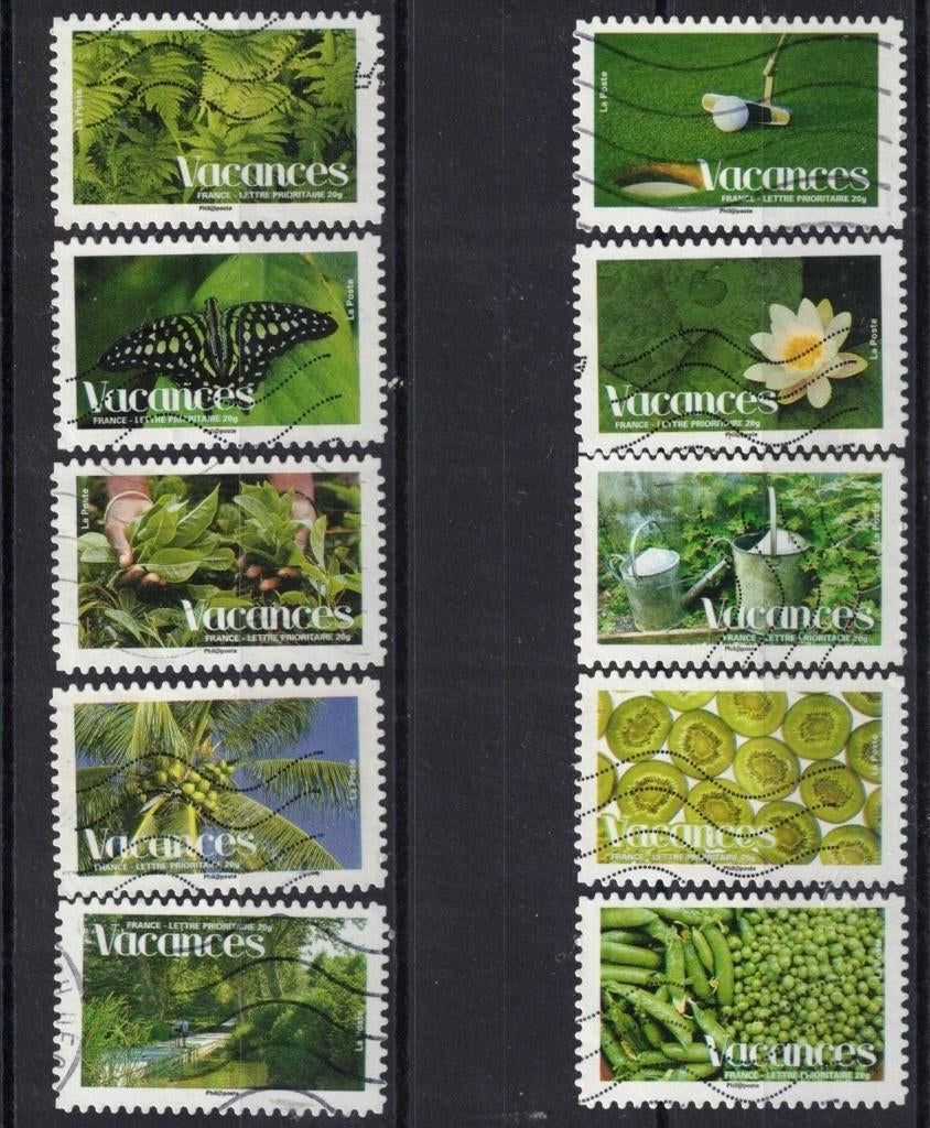 Frankrijk, serie "vakantie" 2008-27, Verzenden, Gestempeld