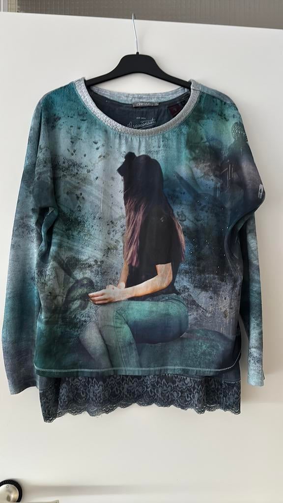 Geisha Shirt met 2x ondershirts petrol maat L, Ophalen, Zo goed als nieuw, Maat 38/40 (M), Blauw