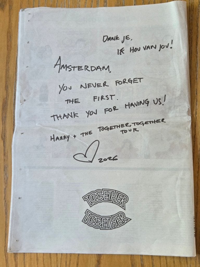 Parool Harry Styles voor een appeltaart of bos bloemen, Boeken, Ophalen of Verzenden, Zo goed als nieuw, Krant