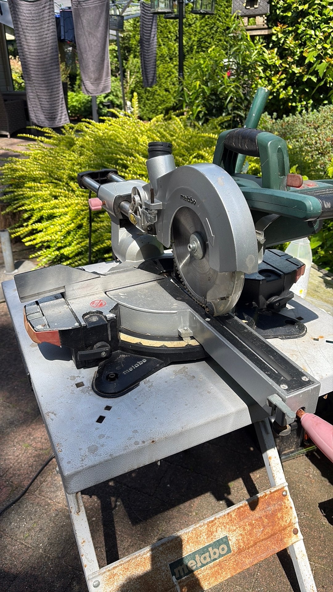 METABO RADIAALZAAG MET TAFEL VAN METABO IGS!!, Doe-het-zelf en Verbouw, Gereedschap | Zaagmachines, Ophalen, Gebruikt, 70 mm of meer