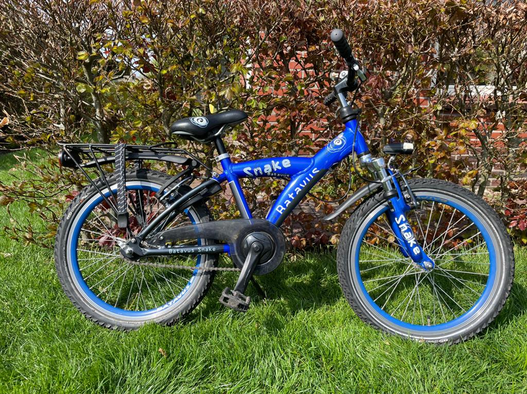 Mooie blauwe Batavus Snake  20 inch jongensfiets, Fietsen en Brommers, Ophalen, Terugtraprem, Gebruikt, Handrem