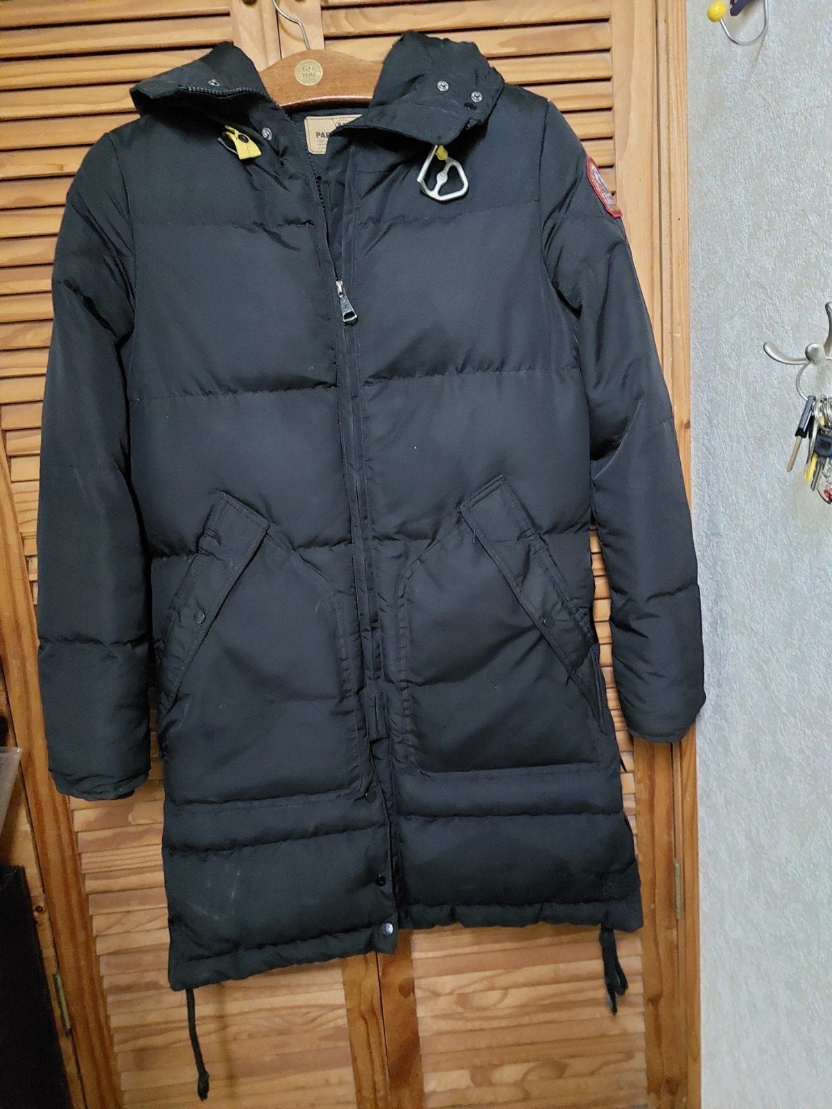 Parajumpers Long Bear donsjas zwart maat S, Zwart, Zo goed als nieuw, Maat 36 (S), Parajumpers