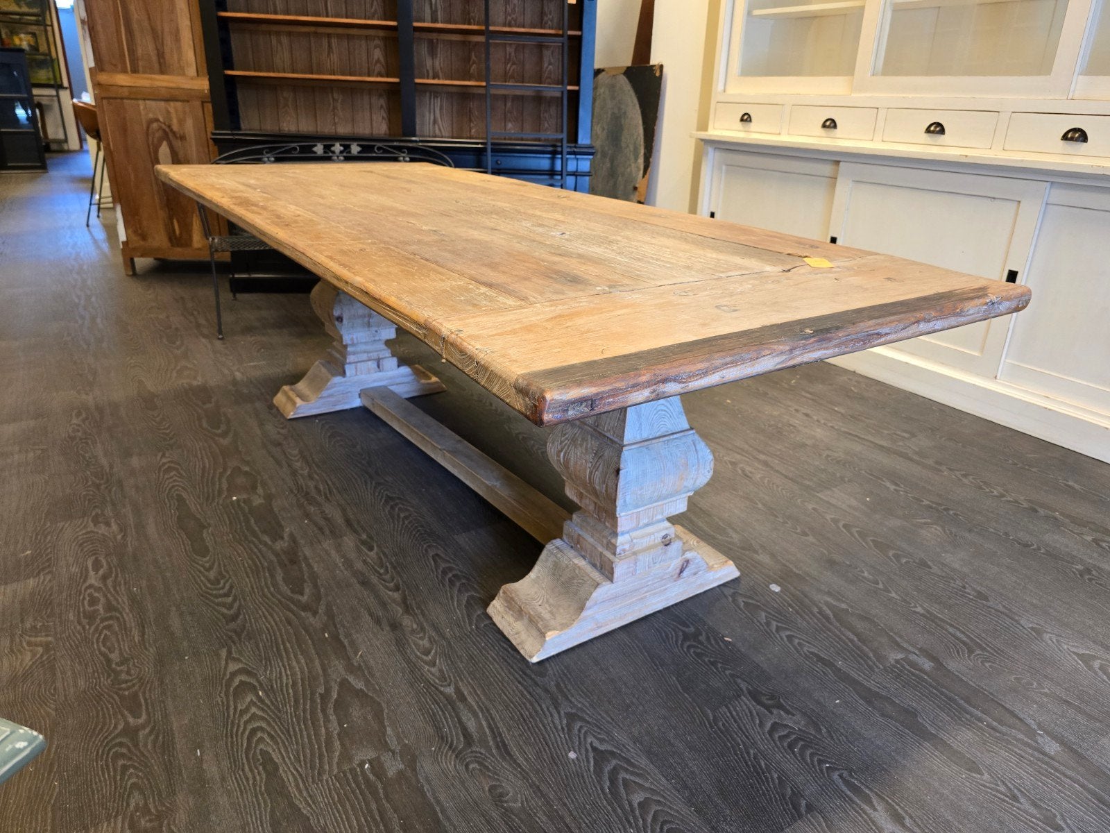 kloostertafel van gerecycled hout | 240 x 100 | landelijk, Gebruikt, Onbekend, 200 cm of meer, Landelijk