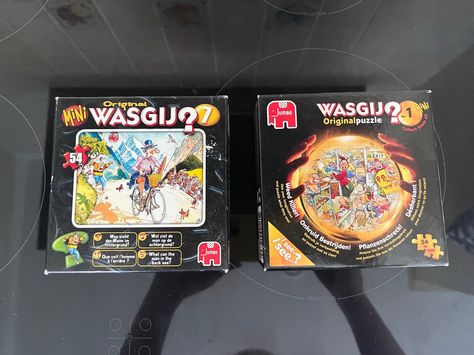 2 mini Wasgij puzzels, Ophalen of Verzenden, Meer dan 50 stukjes, Gebruikt, 6 jaar of ouder