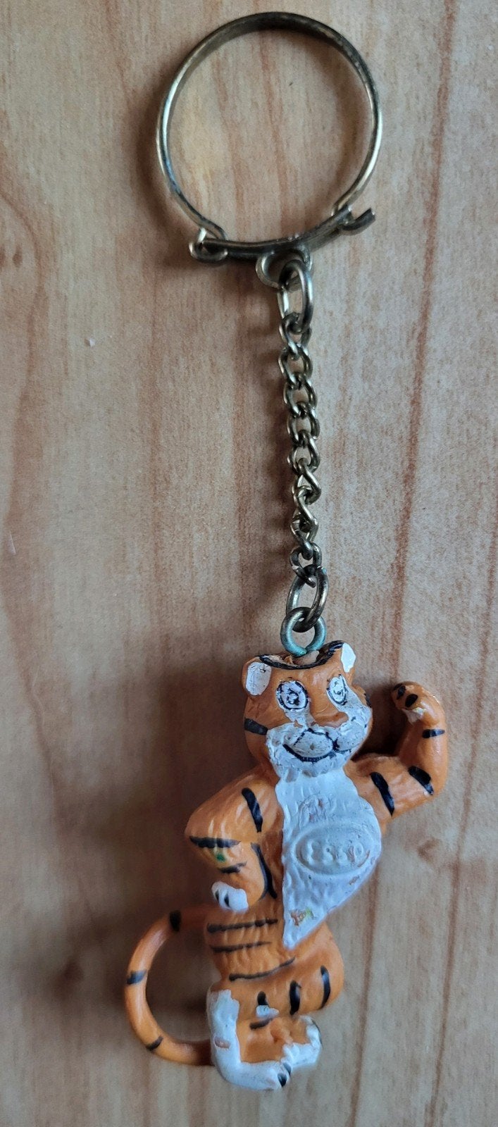 Vintage Esso Tijger Sleutelhanger – Jaren '60 / '70 – Retro, Verzamelen, Verzenden, Gebruikt