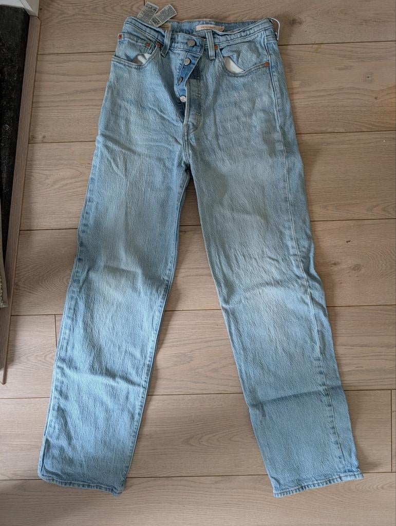 Levi's Ribcage Straight Jeans - 27x32, Ophalen, Blauw, Zo goed als nieuw, W27 (confectie 34) of kleiner