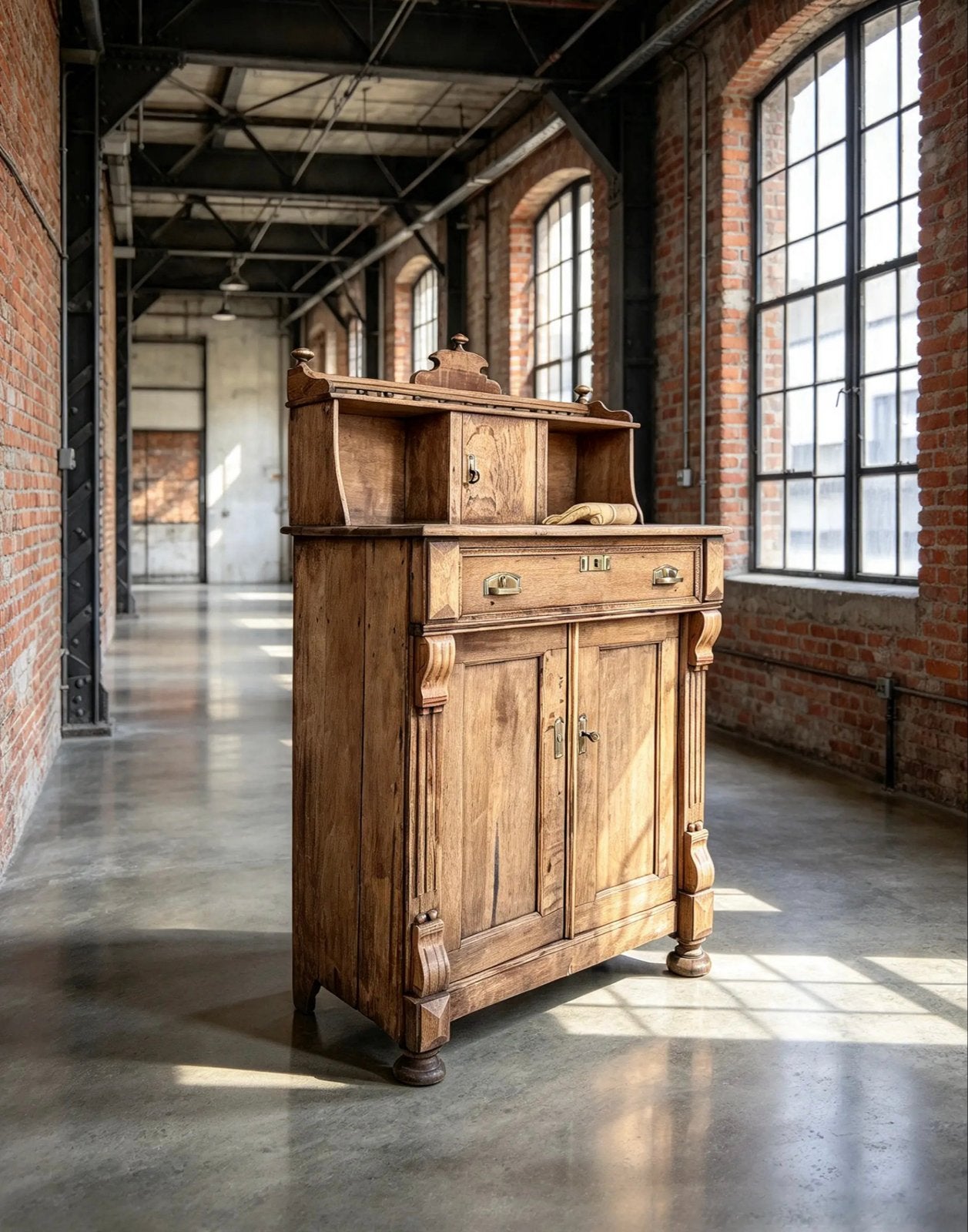*Antiek schattig Eiken Buffetkastje / Dressoir sober wonen *, Ophalen, Gebruikt, 25 tot 50 cm, Eikenhout