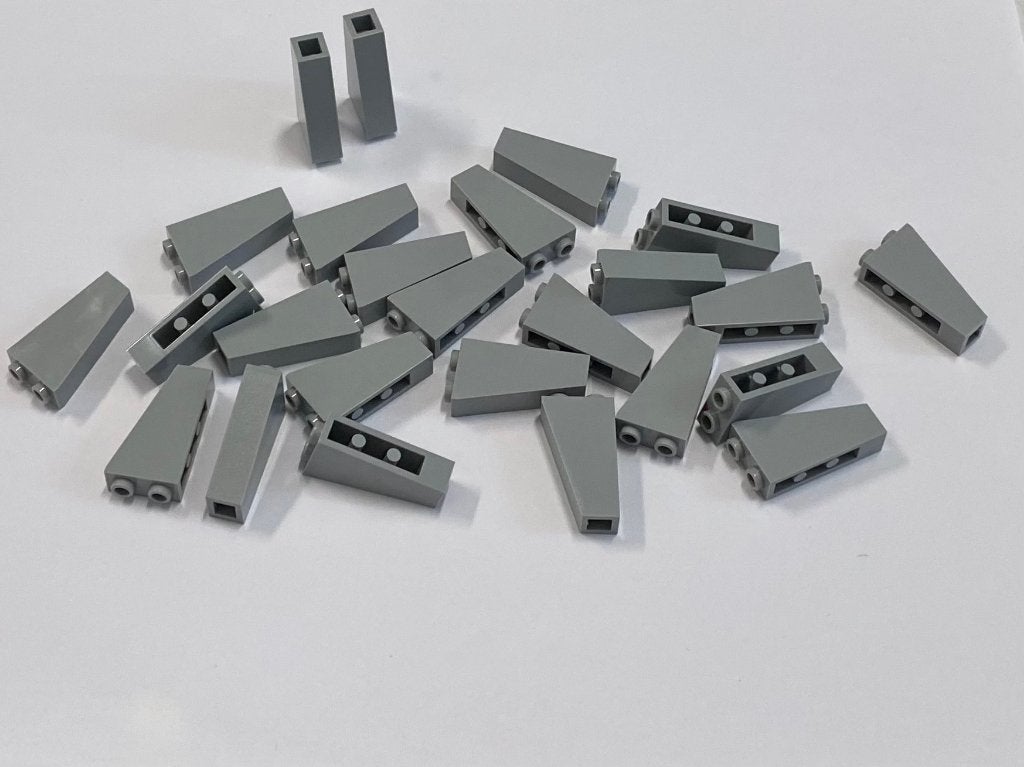 Partij 25x omgekeerde 2x1x3 Lego dakpannen, diverse kleuren, Overige thema's, Lego, Nieuw, Ophalen of Verzenden