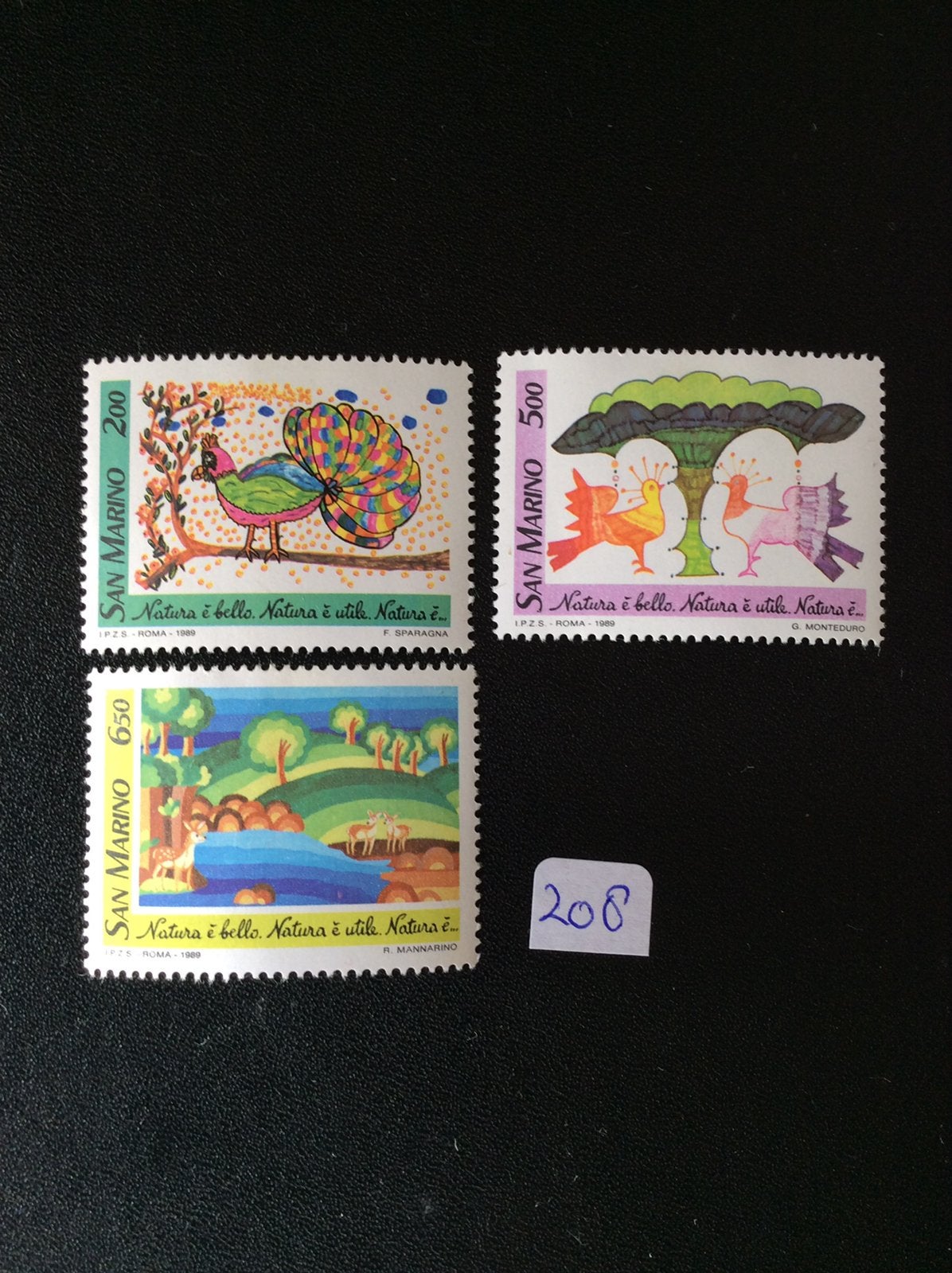 San Marino postzegels 1989 Mi 1409/11, Ophalen of Verzenden, Overige landen