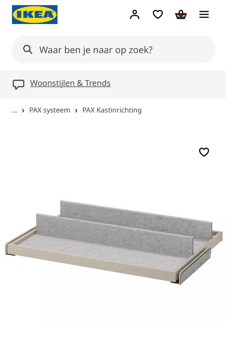 Gezocht: komplement schoenenla 75 cm in grijsbeige, Ophalen, Zo goed als nieuw