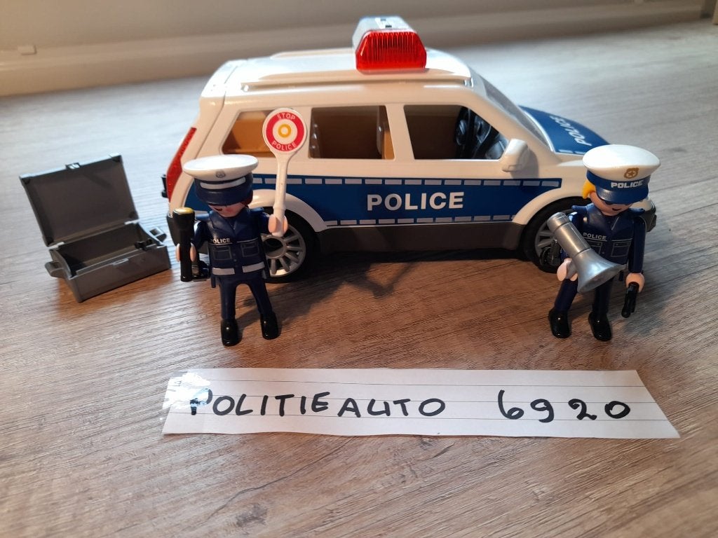 Playmobil Politieauto met agenten en accessoires (Set 6920), Complete set, Voertuig, Ophalen of Verzenden, Zo goed als nieuw