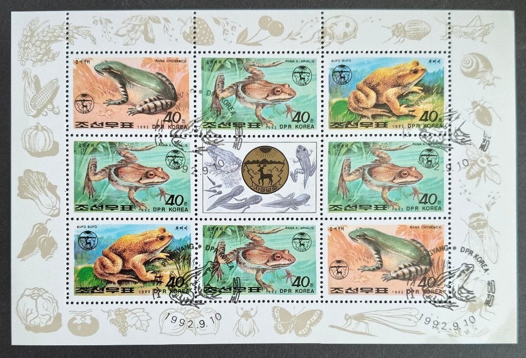 NOORD-KOREA - velletje kikkers en padden 1992, Ophalen of Verzenden, Zuidoost-Azië