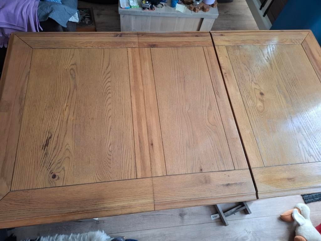 Eet tafel uitschuifbaar, Huis en Inrichting, Tafels | Eettafels, Ophalen of Verzenden, Gebruikt, Rechthoekig, 50 tot 100 cm