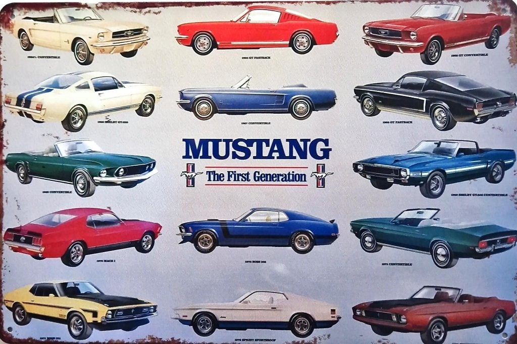 Wandbord, American Special car, Ford Mustang, metaal deco, Ophalen of Verzenden, Nieuw, Metaal, Decoratieobject