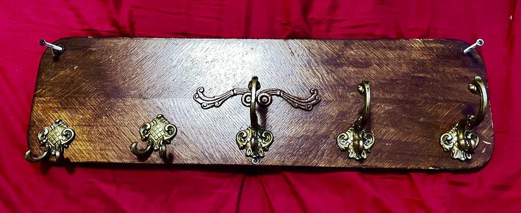 Wandkapstok met 5 haken 70x20cm, Ophalen of Verzenden, Zo goed als nieuw, Hout, Wandkapstok