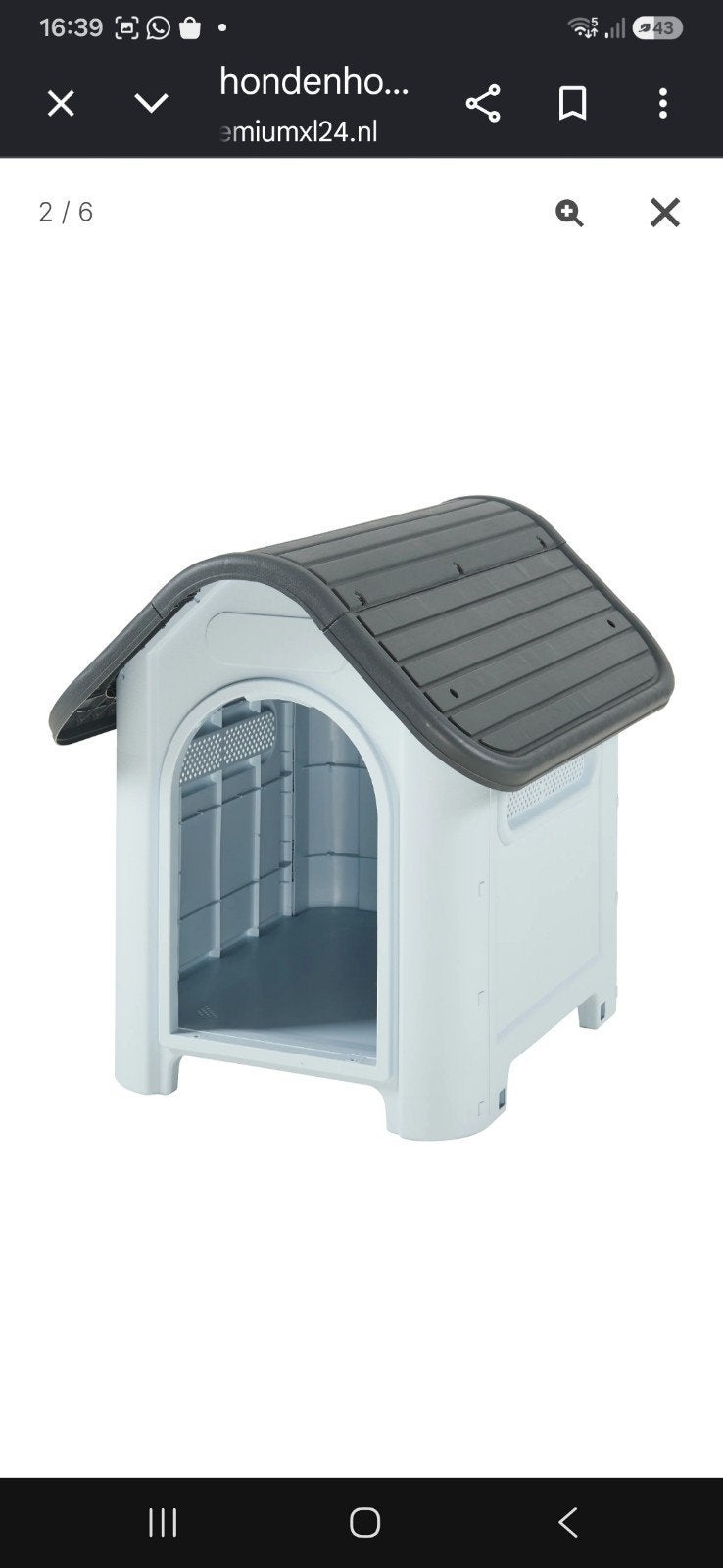 nieuw hondenhok binnen of buiten, Dieren en Toebehoren, Ophalen of Verzenden, Nieuw, 110 cm of meer