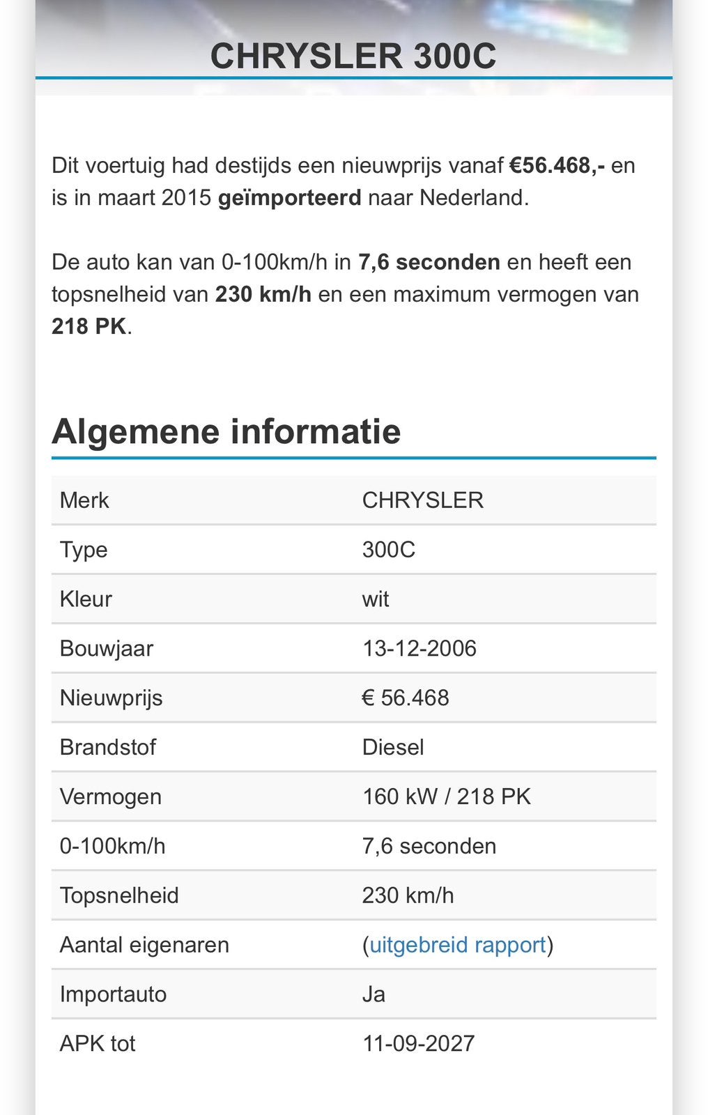 Limo te koop 27.500 euro, Eén persoon, Bus, Metro of Tram, Algemeen kaartje