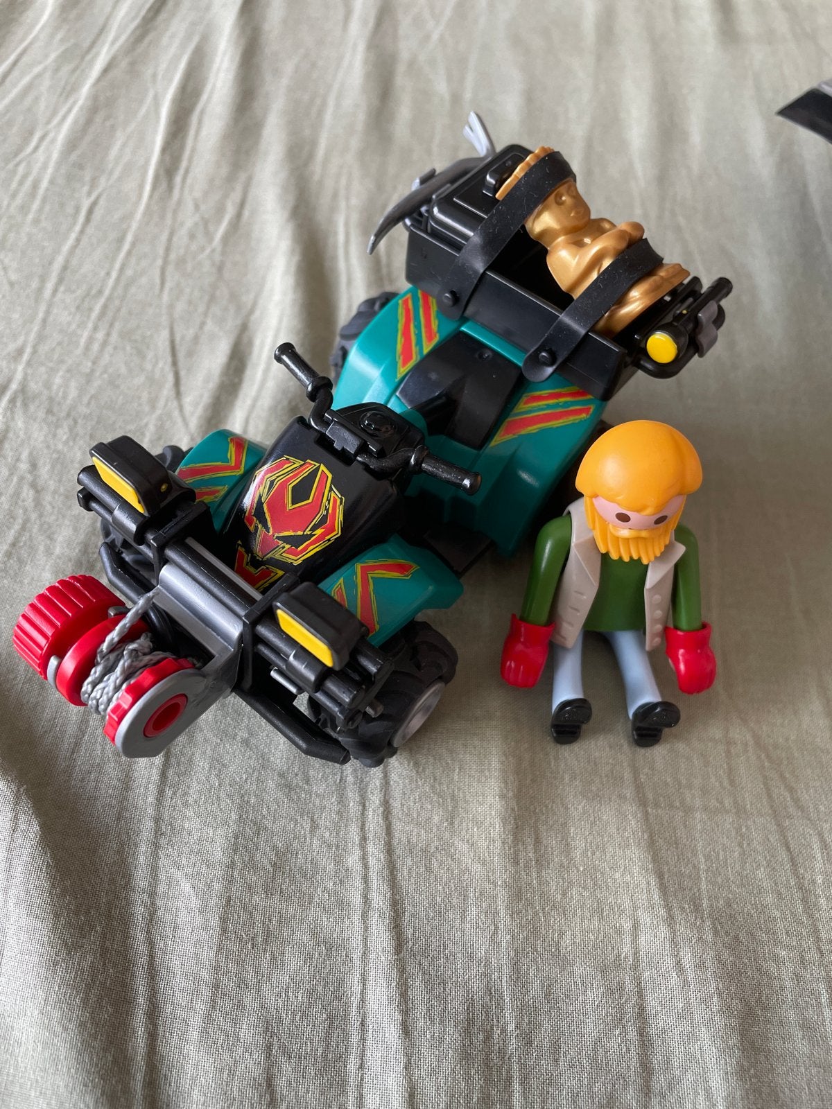 Playmobil Quad met figuur, Ophalen of Verzenden, Gebruikt, Los playmobil
