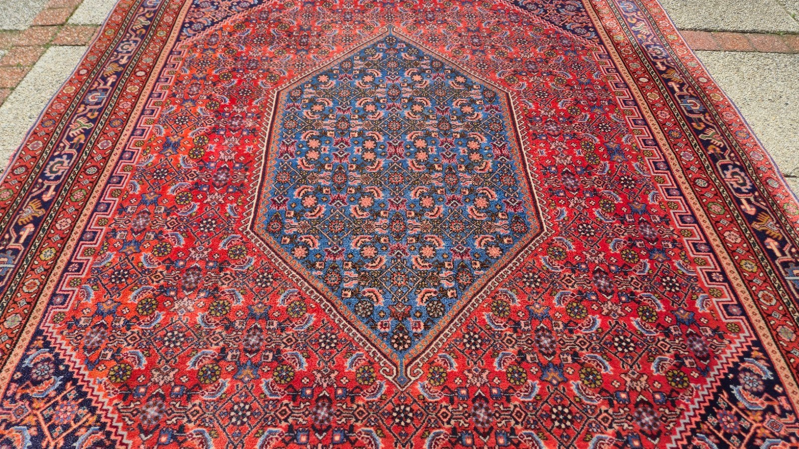 Bidjar Perzisch tapijt 265x165, Ophalen, Gebruikt, Crème, 150 tot 200 cm