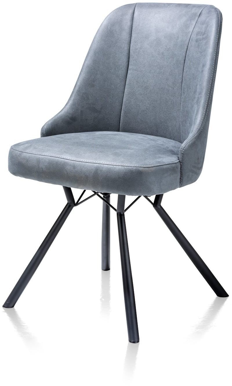 Eetkamerstoelen Eefje met pocketvering, Ophalen, Zwart, Stof, Eén