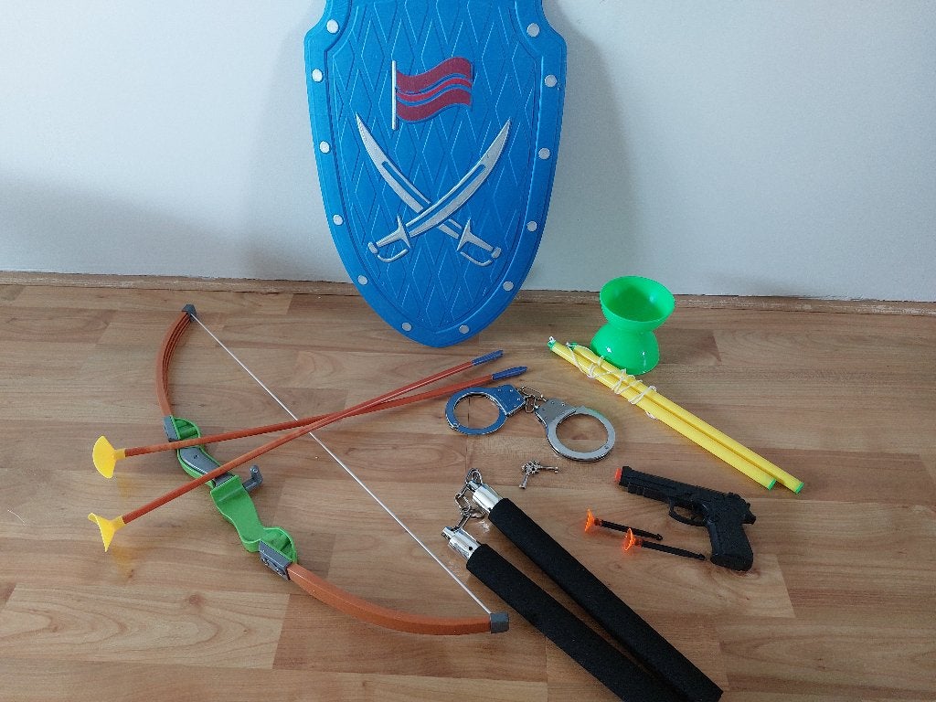 Set jongensspeelgoed rollenspel, Ophalen, Gebruikt