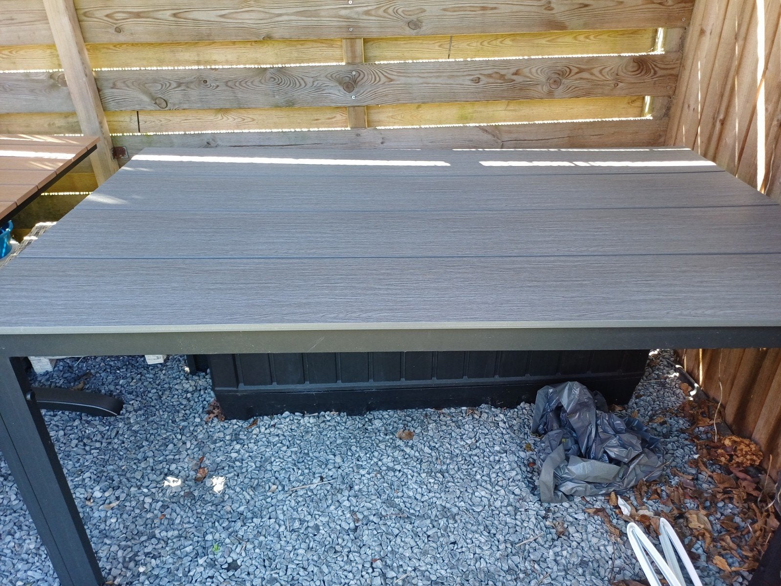 Buitentafel., Tuin en Terras, Terrasdelen en Vlonders, Ophalen, Zo goed als nieuw, Kunststof