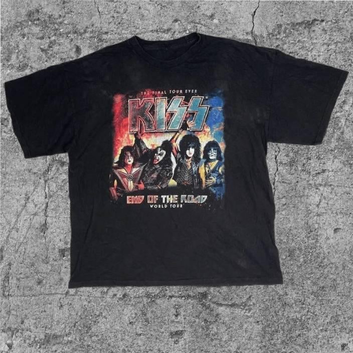 Kiss – End of the Road World Tour T-shirt – Zwart XL – T-113, Vintage, Verzenden, Vintage, Maat 56/58 (XL)