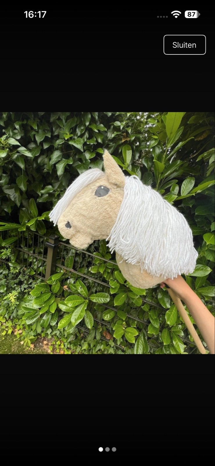 Mooie Haflinger Hobby Horse - Handgemaakt Speelgoedpaard, Ophalen of Verzenden, Zo goed als nieuw, Jongen of Meisje