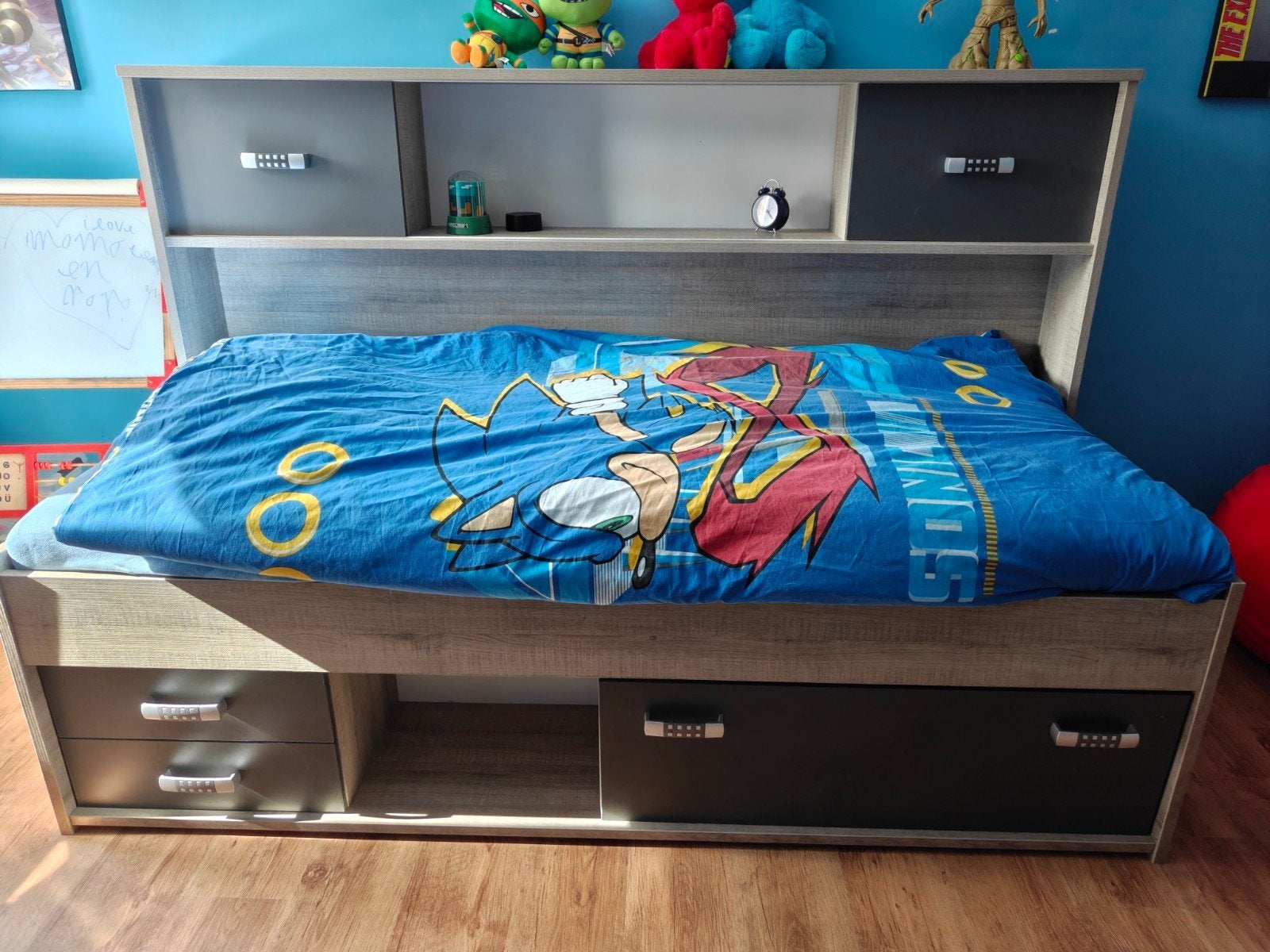 Kinderbed Pep met bedkast en lattenbodem, Ophalen, 85 tot 100 cm, Gebruikt, Lattenbodem